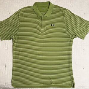 Under Armour Men's Olive Striped Polo
